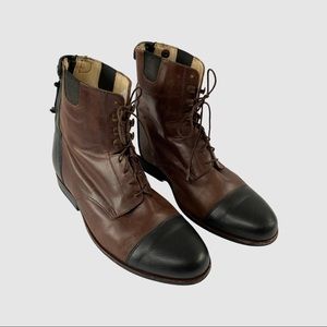 La Mundial 1906  Handmade High Top Brown Leather Boots Size 9 ($750)